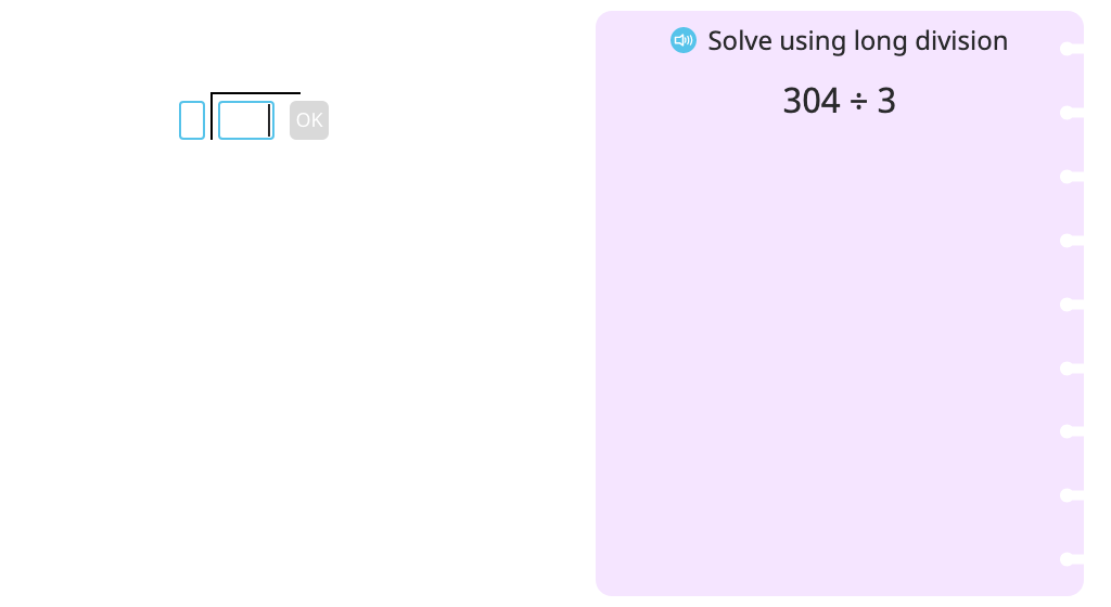 Divide across a zero using long division with partial quotients (with regrouping and a remainder) (Part 1)