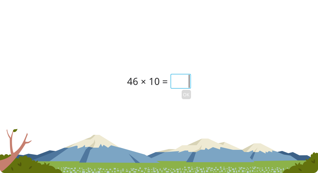 Multiply a 2-digit number by 10