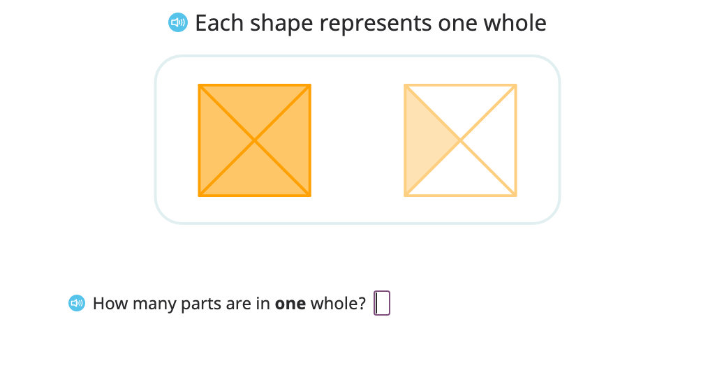 Label a shaded figure using fraction notation and shade a given fraction of a figure (fractions greater than 1)