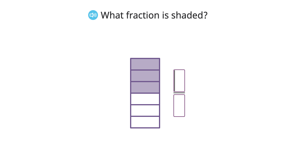 Identify numerator and denominator in a fraction