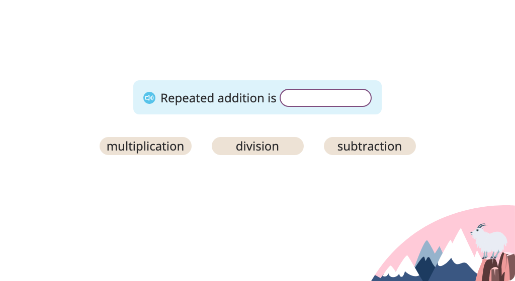 Record repeated addition of whole numbers as multiplication