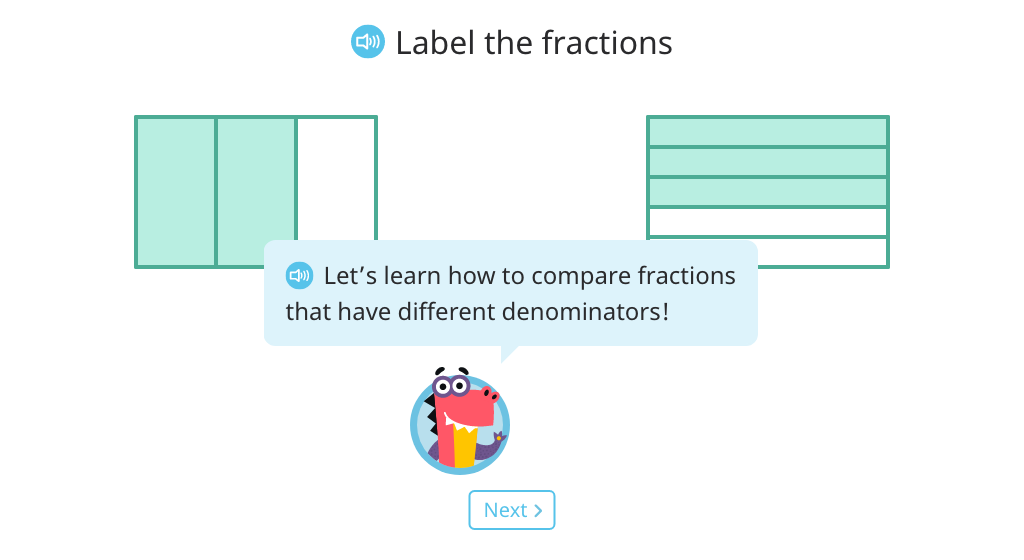 Compare fractions by finding a common denominator (when one denominator is not a multiple of the other)