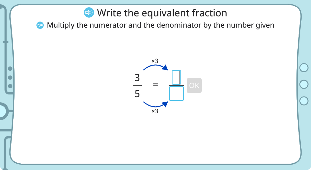 Rename a fraction as an equivalent fraction