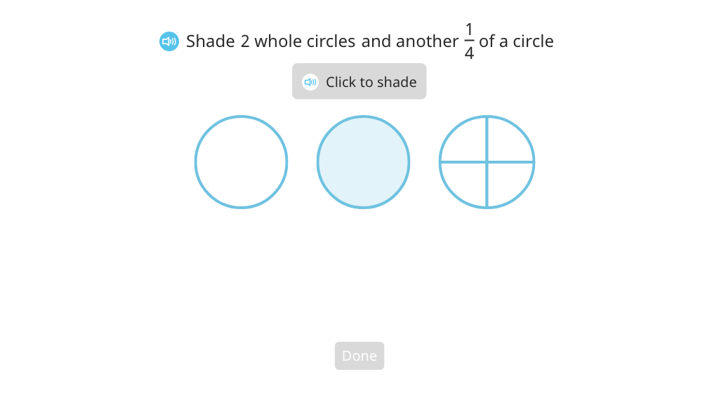 Label a model with a mixed number and identify its written form