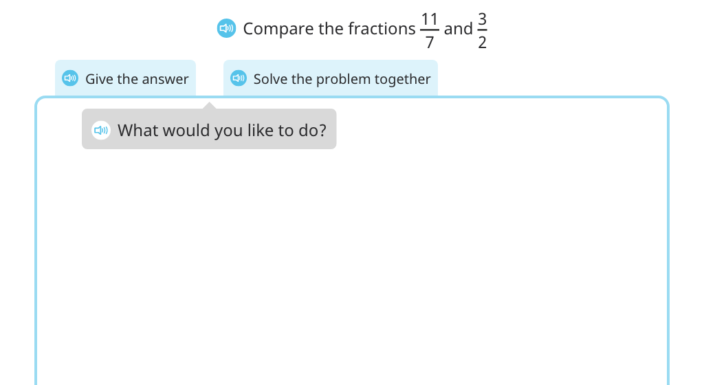 Compare fractions greater than 1