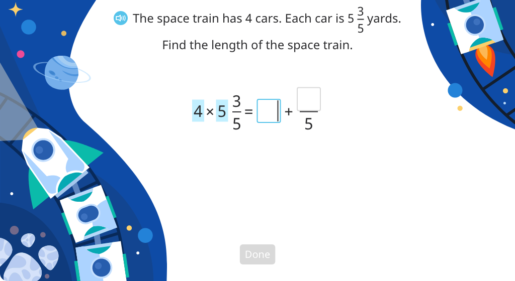 Solve a word problem by multiplying a whole number by a mixed number