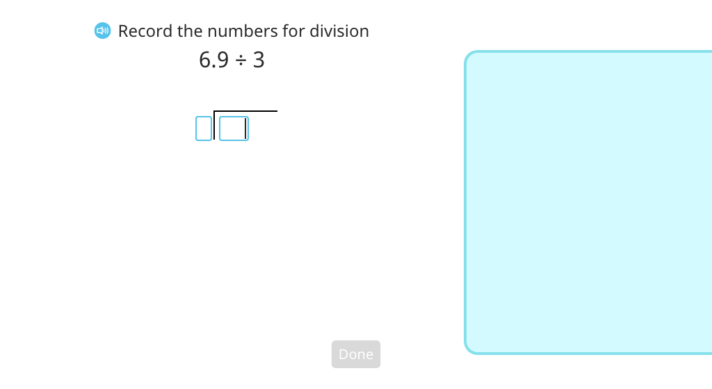 Use long division to divide a decimal number by a single-digit number with and without regrouping