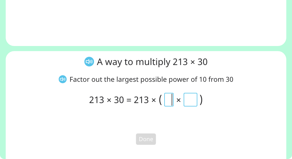 Factor out powers of 10 to simplify multiplication expressions