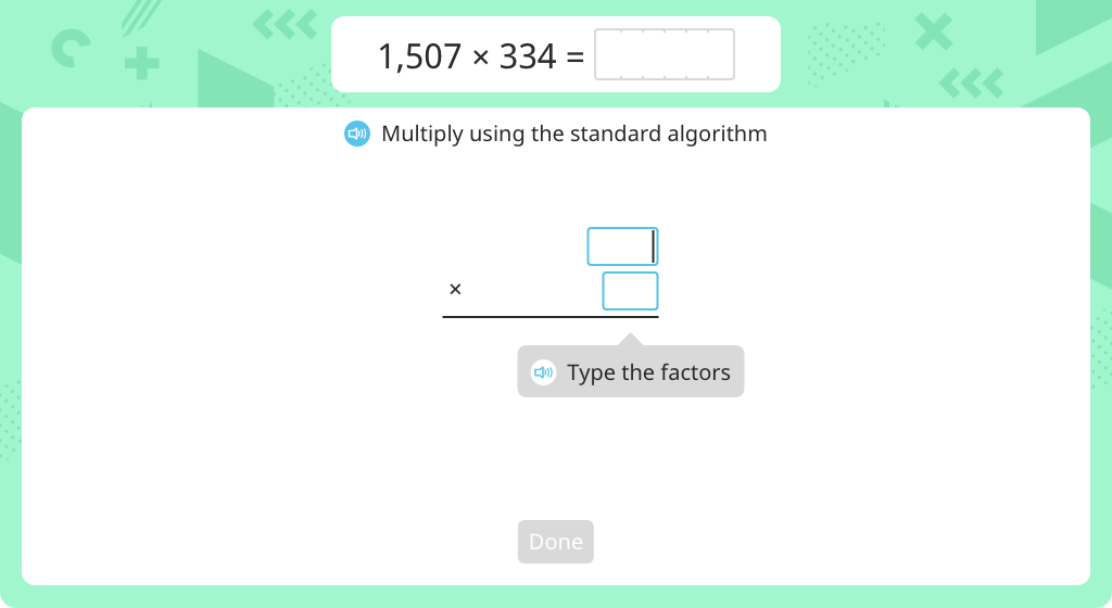 Multiply using the standard algorithm (3-digit by 4-digit) (Part 2)