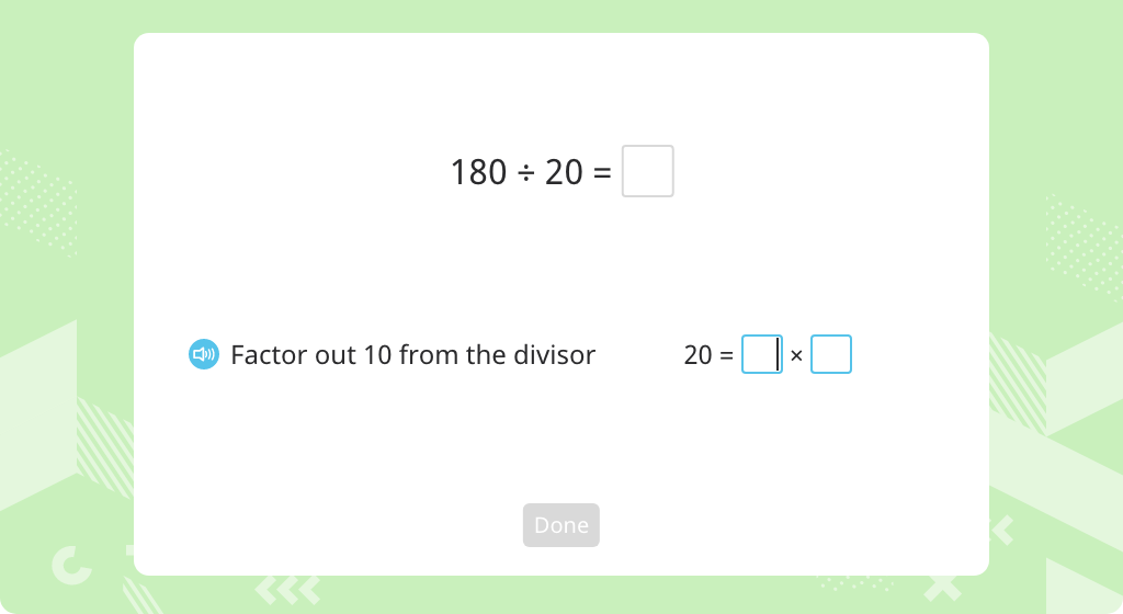 Divide by factoring out powers of 10 from the divisor