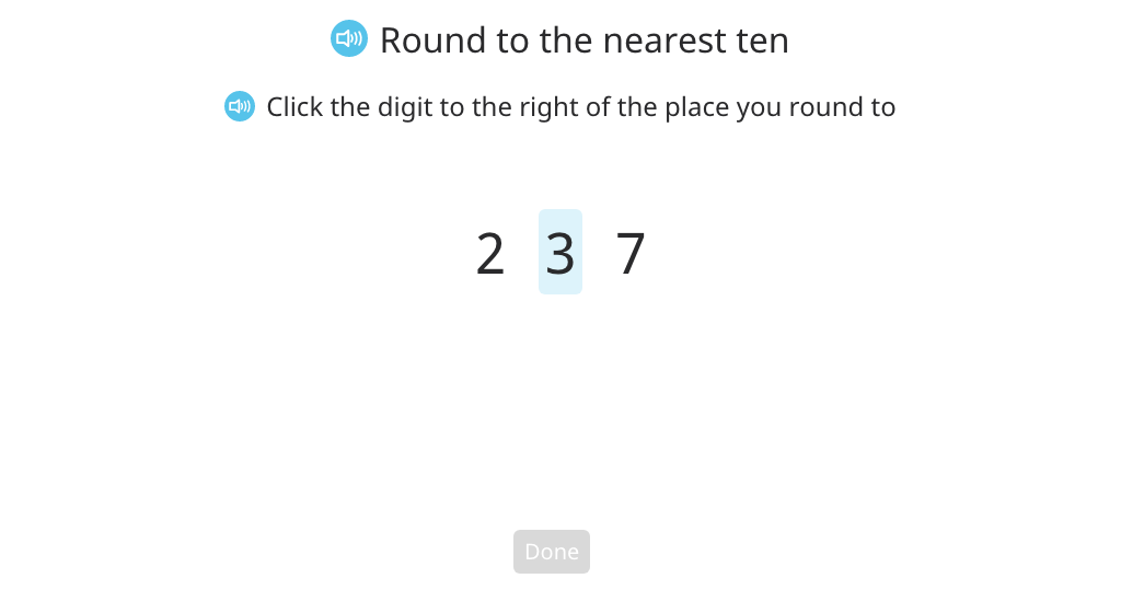 Round a multi-digit number to a given place (Level 1)