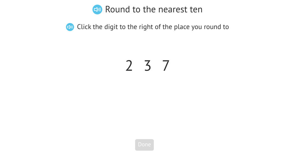 Round a multi-digit number to a given place (Level 1)