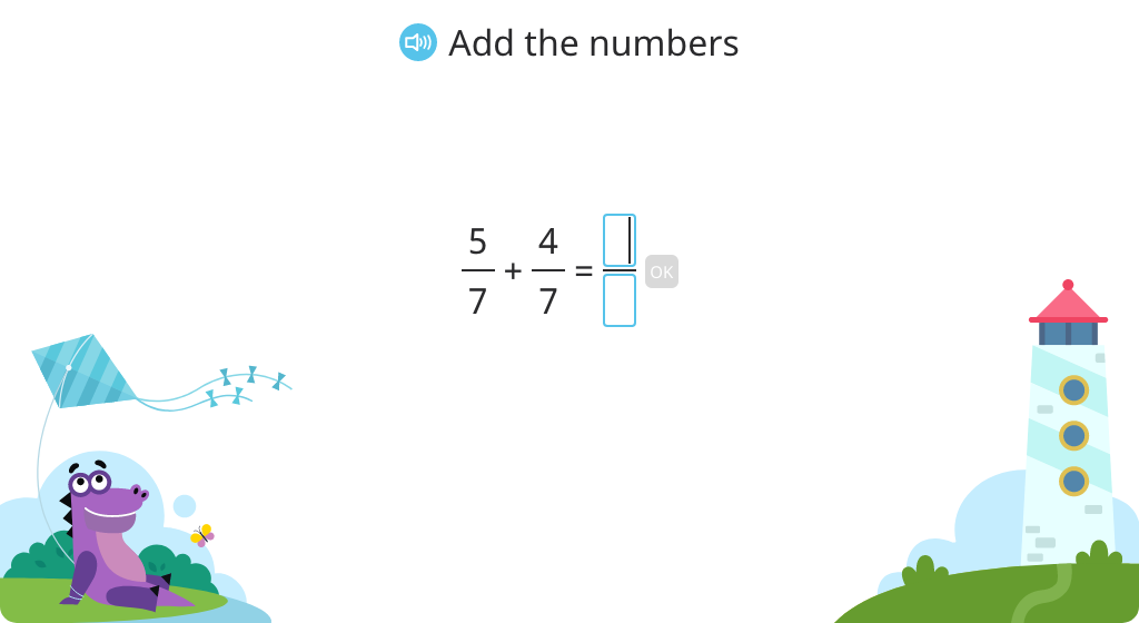 Add fractions with like denominators and rewrite the sum as a mixed number