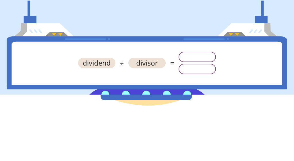Rewrite division of whole numbers as a fraction and match a fraction to its related division equation