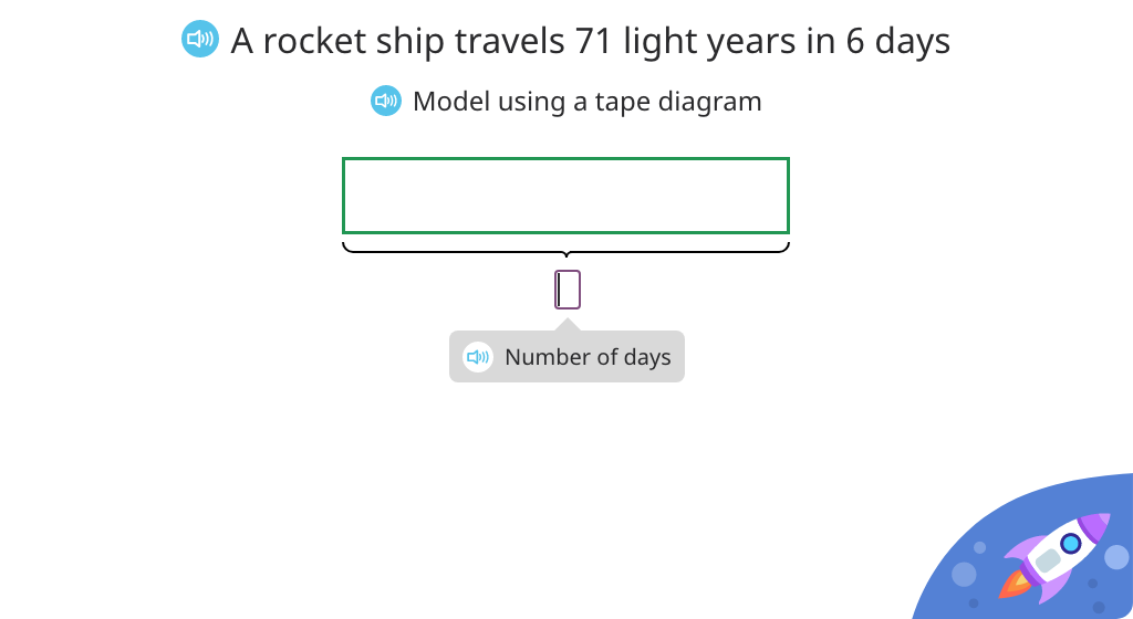 Solve fraction word problems based on a model (Level 4)