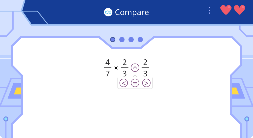 Compare a product with one of its factors (Level 6)