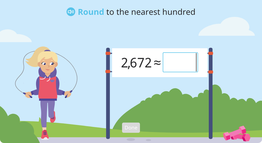 Rounding to the nearest ten or hundreds