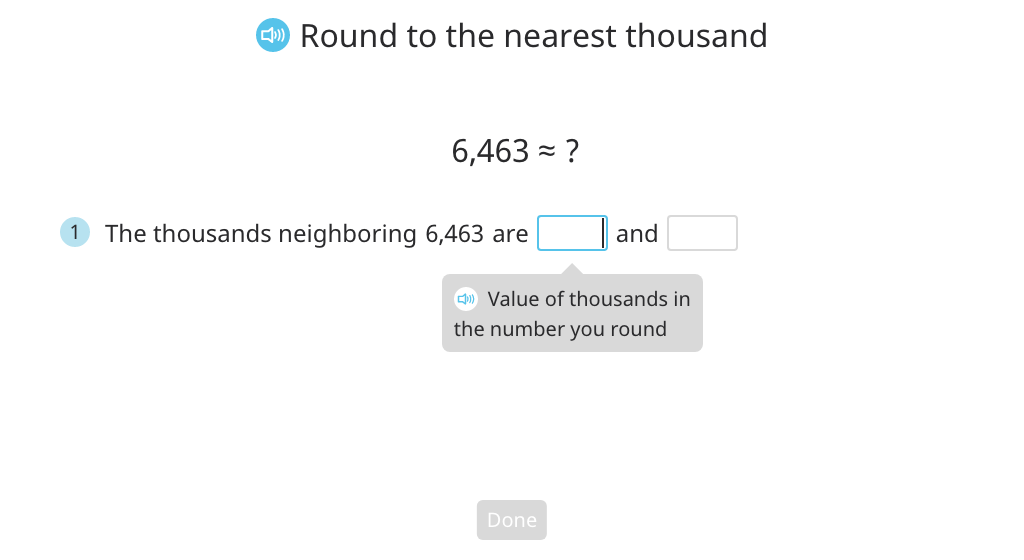 Round a multi-digit number to the nearest thousand