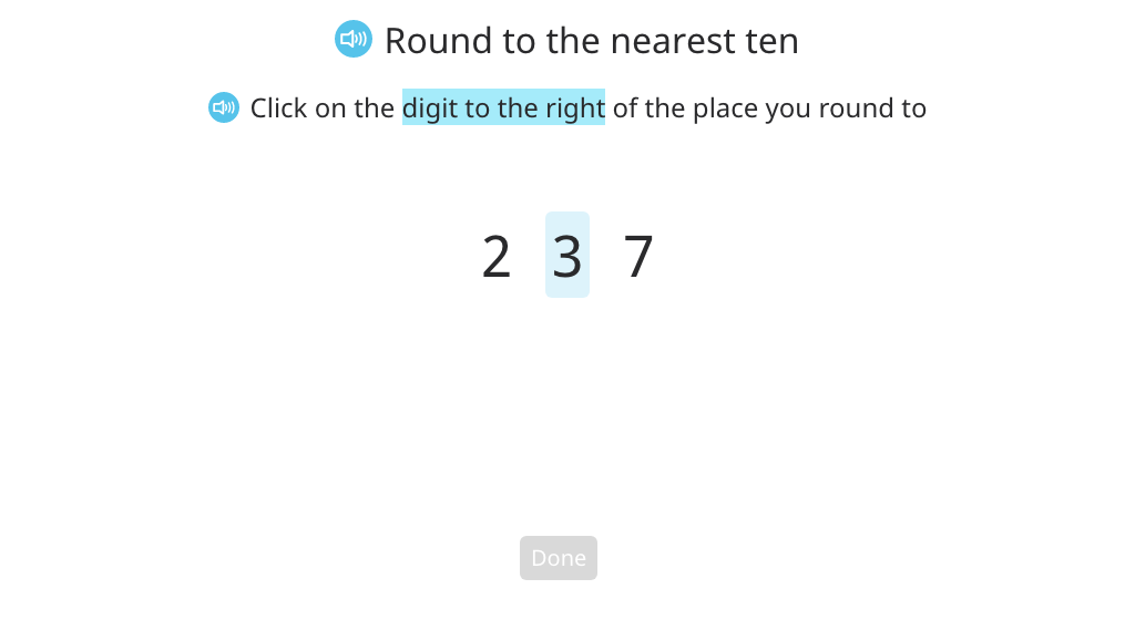 Round a multi-digit number to a given place value (Level 2)