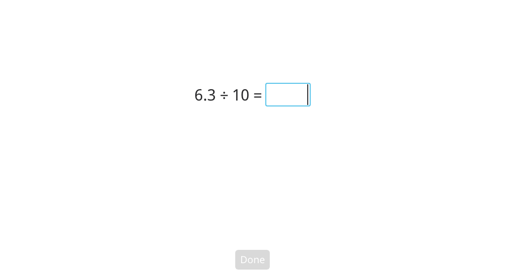Divide a decimal number by 10 or 100