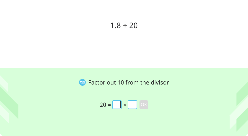 Divide a decimal number by a multiple of 10 or 100
