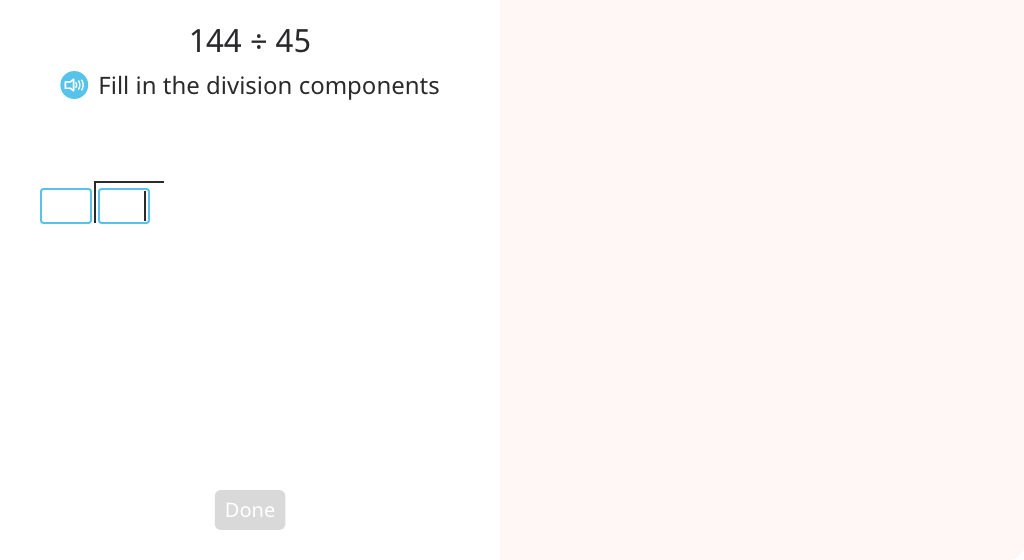 Solve long division to the tenths place