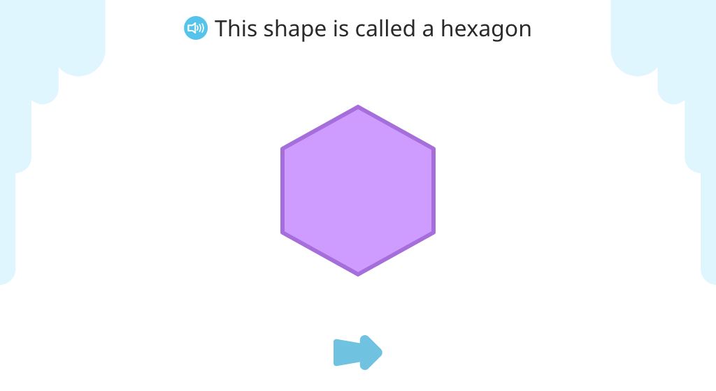 Identify hexagons from among a set of shapes