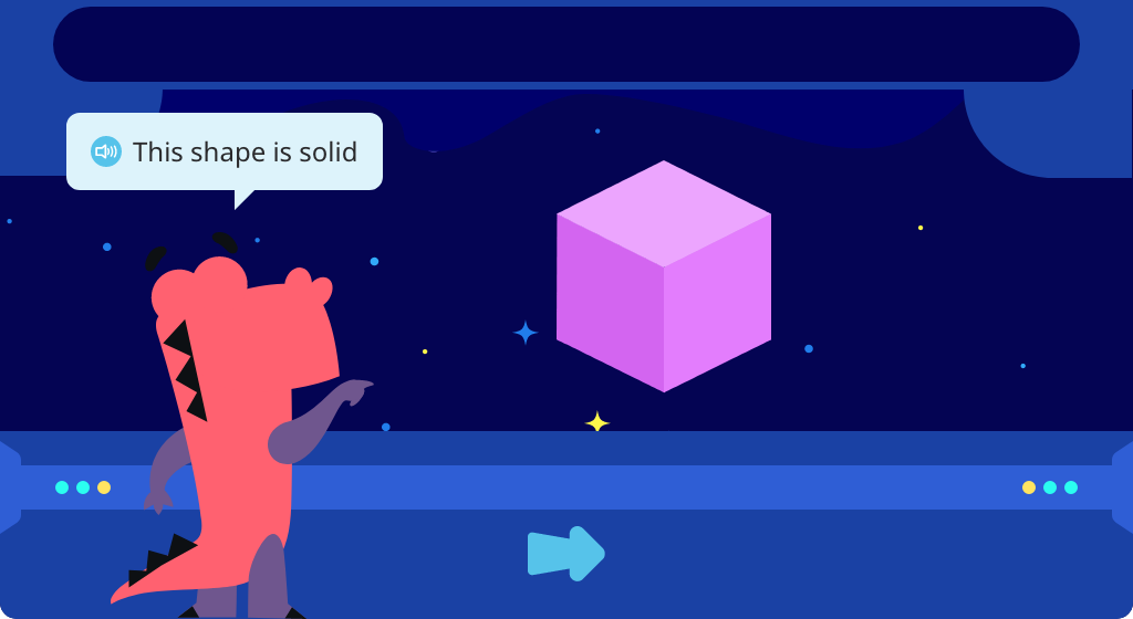 Sort shapes into the categories flat and solid