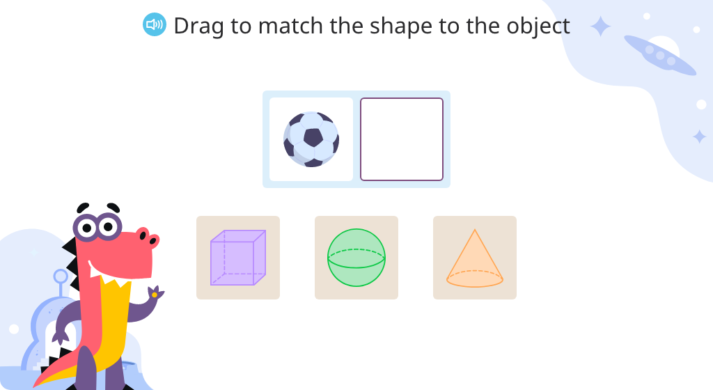 Match shapes to real-world objects