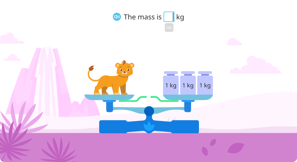 Measure the mass of objects in grams using a pan balance
