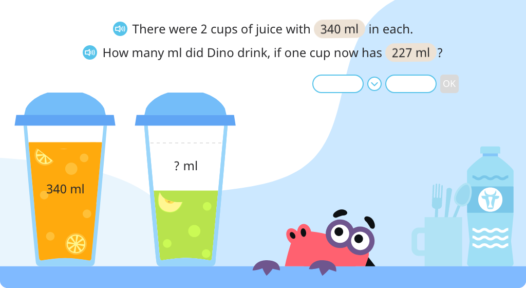 Subtract 3-digit numbers using the standard algorithm with regrouping to solve word problems (Level 1)