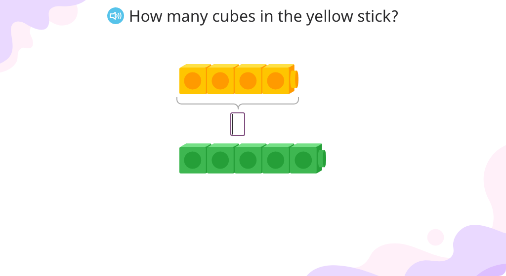 Complete a statement comparing length of sticks