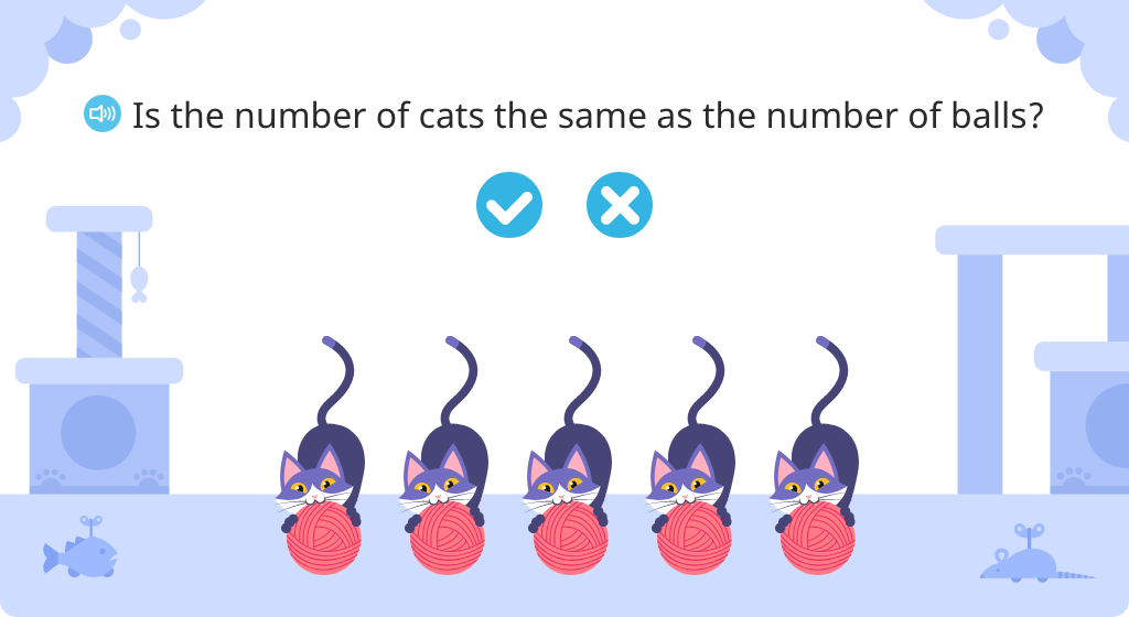 Compare paired objects to determine more, fewer, and the same as