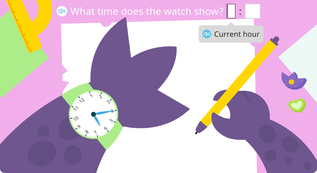 Tell time to 5 minutes