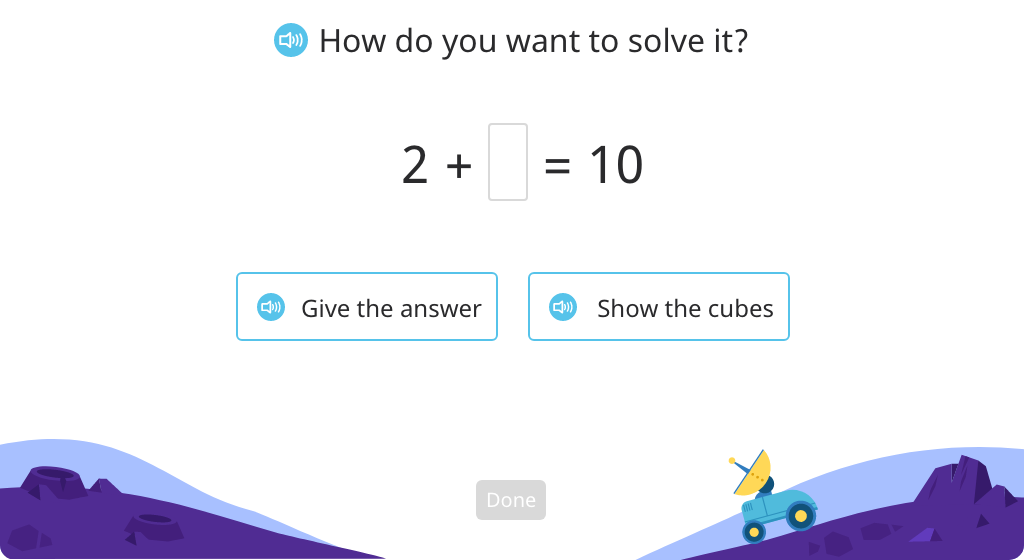 Choose two addends to reach a given total