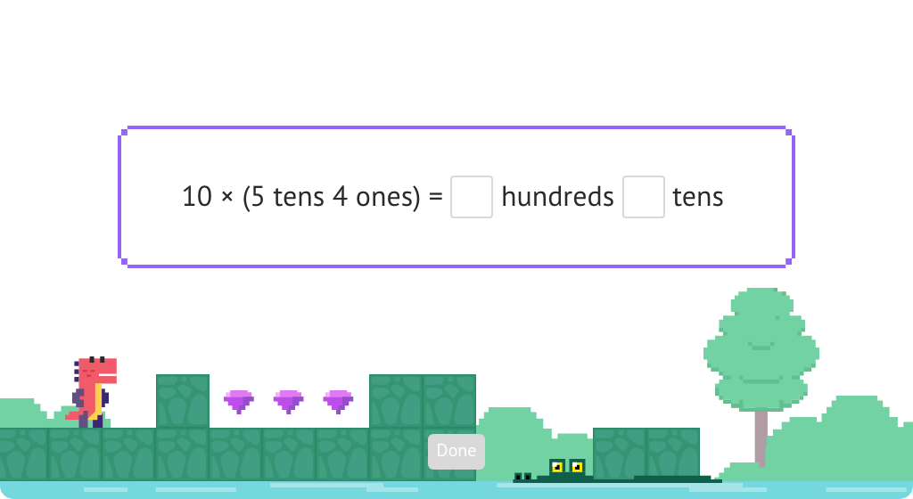 Solve multiplication by 10 in unit form and number form