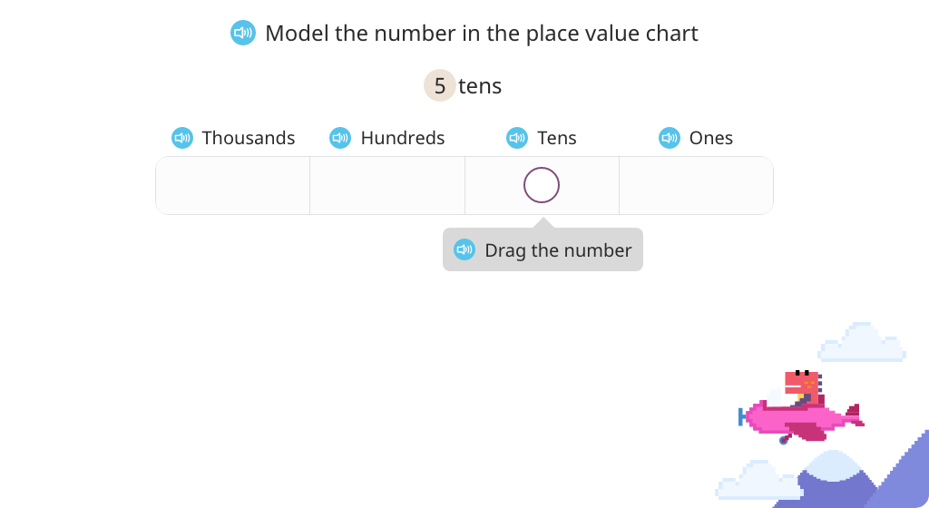 Model division by 10 using a disk model (Level 2)