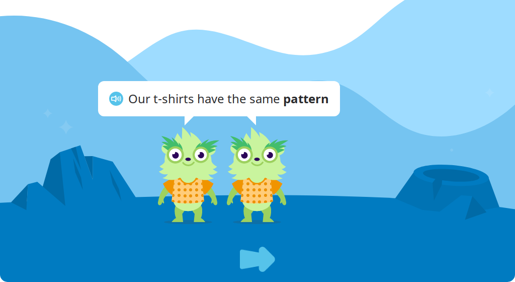 Identify whether two objects have the same pattern (with the same and with different colors)