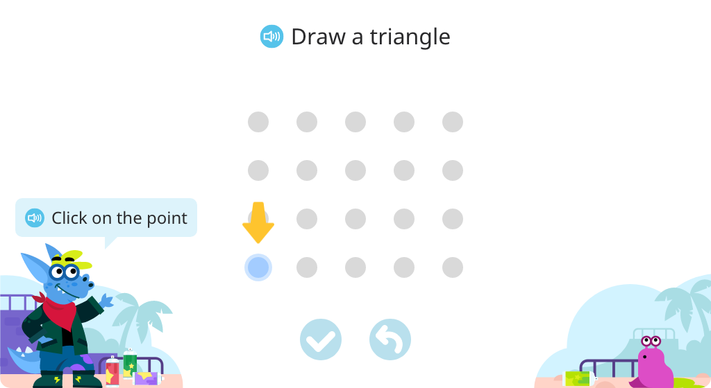Draw triangles and quadrilaterals