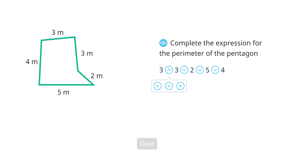 Find the perimeter of a pentagon