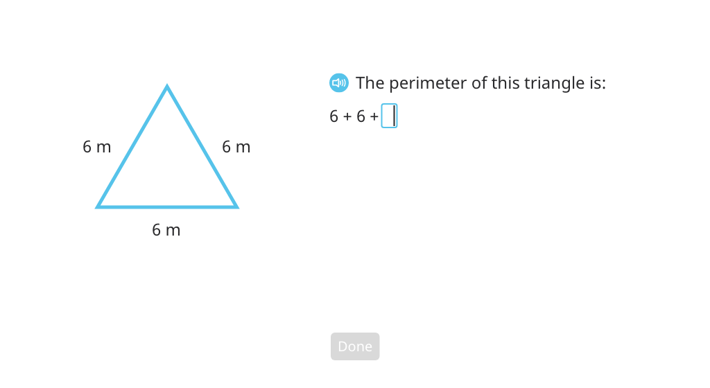 Find the perimeter of a equal-sided polygon using multiplication