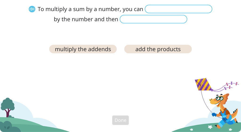 Use the distributive property of multiplication to solve equations (Level 3)