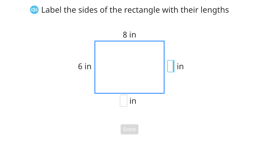 Find the lengths of a rectangle's sides