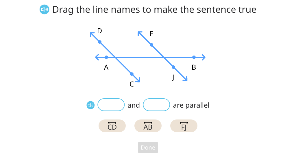 Identify perpendicular or parallel line segments in a figure (Level 2)