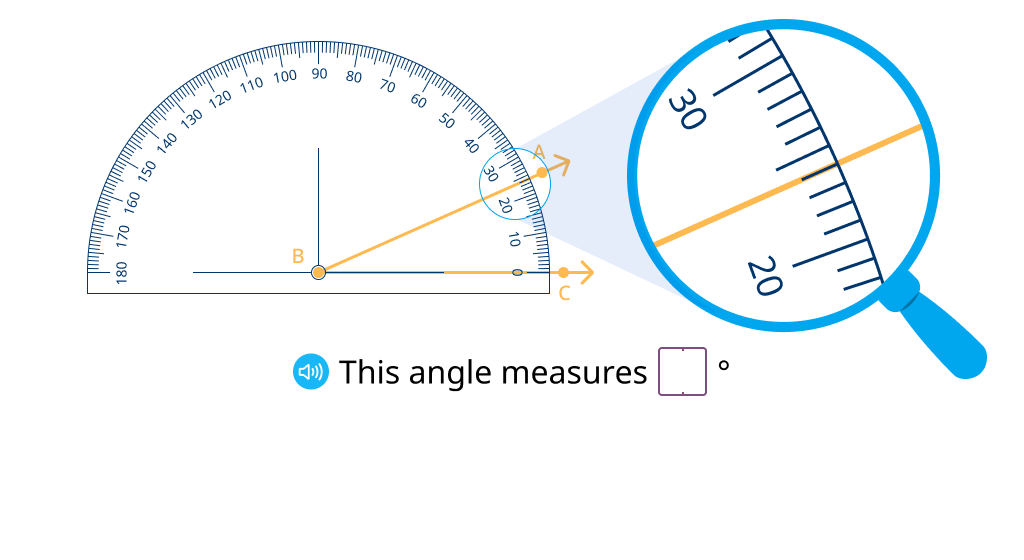 Measure angles with a 1-scale protractor (Level 2)