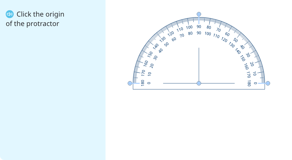 Correctly align a protractor to measure angles