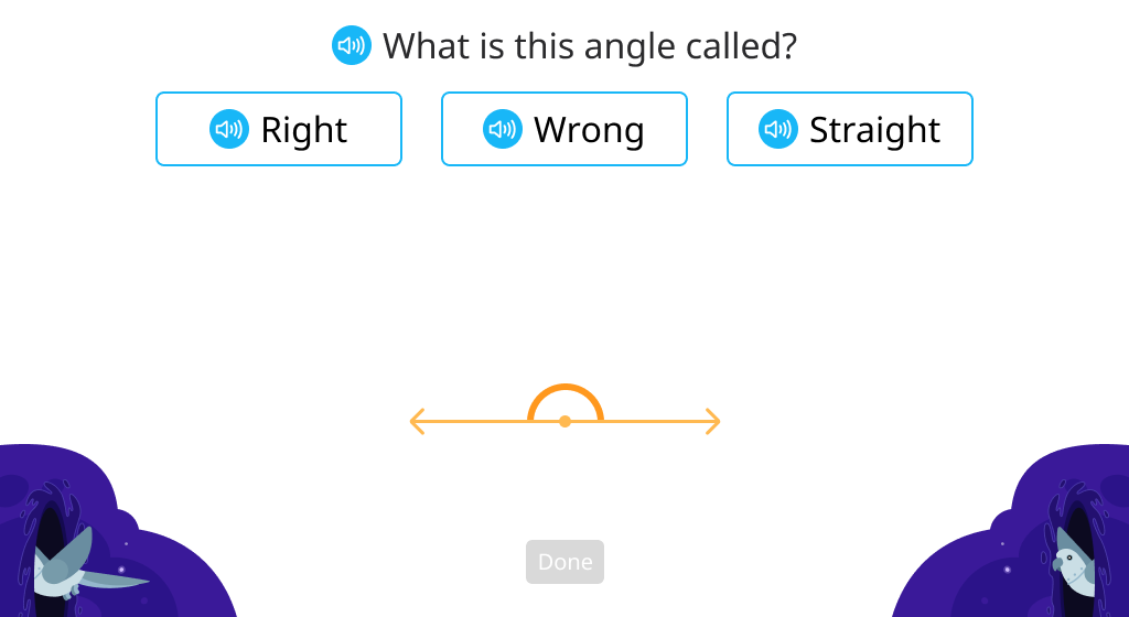 Measure 90 and 180 degree angles using a protractor
