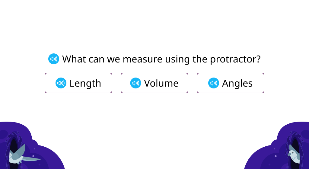 Use protractors to draw angles