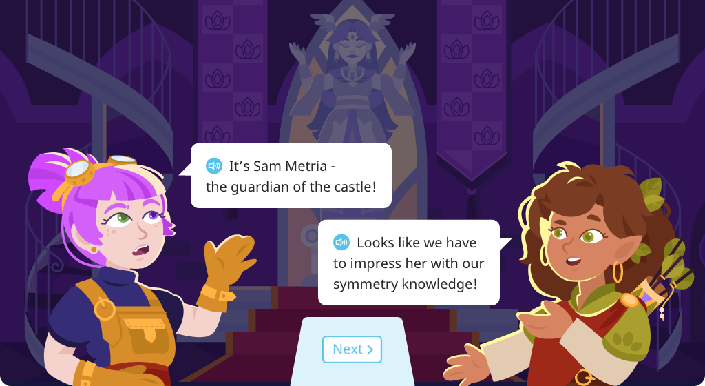 Draw lines of symmetry