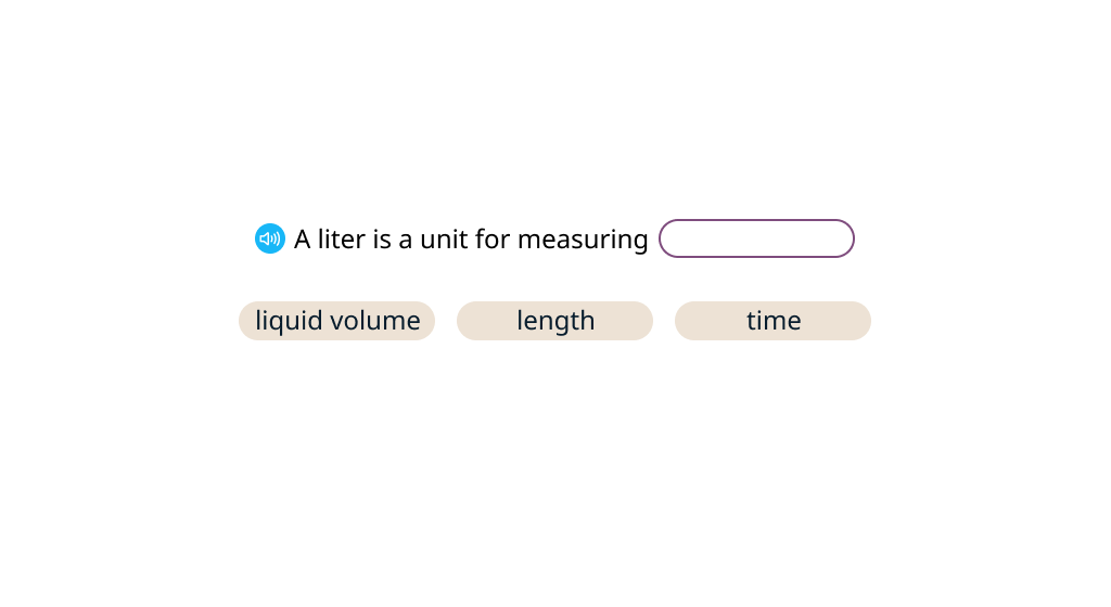 Explore liquid volume in liters